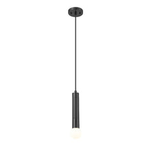 Z-Lite Stari 1 Light Pendant in Matte Black color, Steel frame