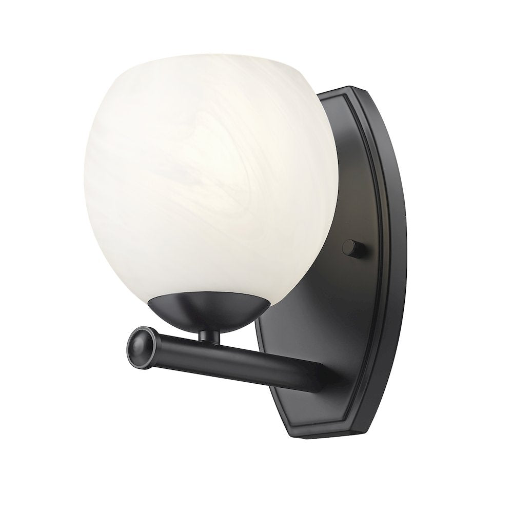 Z-Lite 1 Light Wall Sconce, Matte Black
