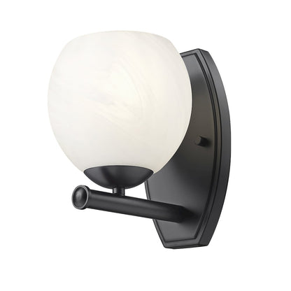 Z-Lite 1 Light Wall Sconce, Matte Black