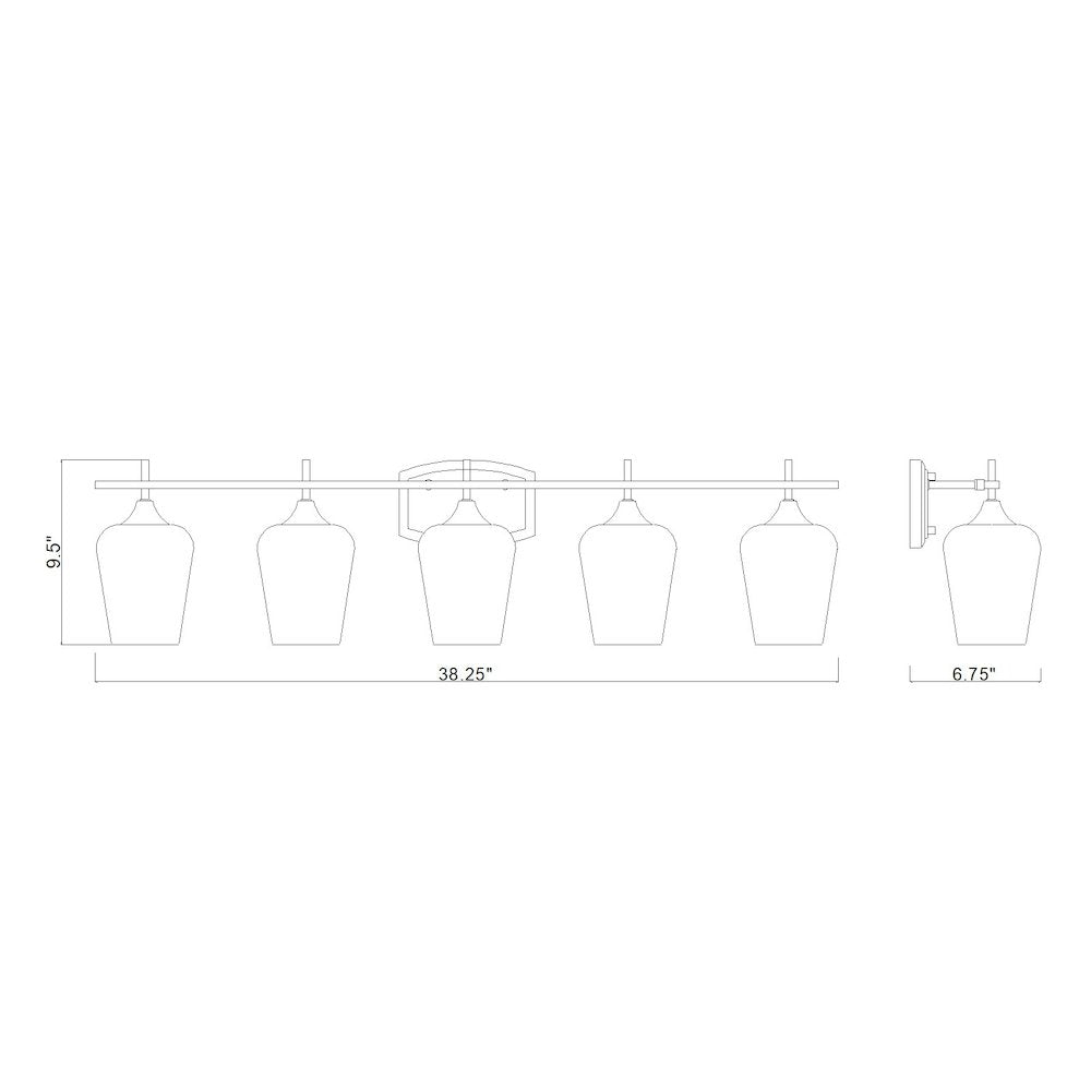 Z-Lite 5 Light Vanity, Burnished Brass