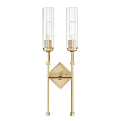 Z-Lite 2 Light Wall Sconce, Modern Gold