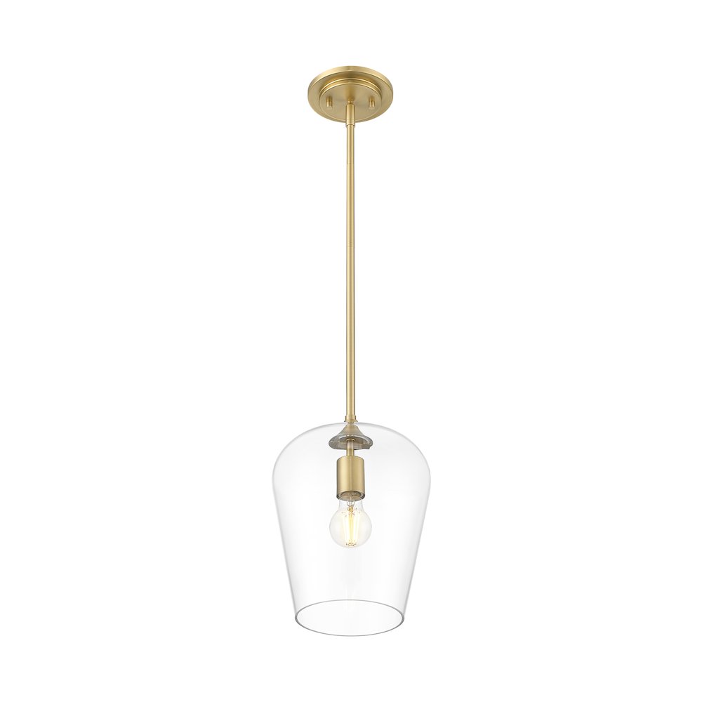 Z-Lite 1 Light Pendant, Burnished Brass
