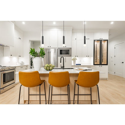 Z-Lite Stari 1 Light Pendant in Matte Black color, Steel frame