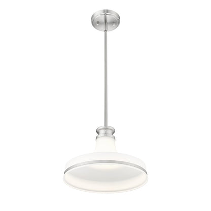Z-Lite 1 Light Pendant, Brushed Nickel