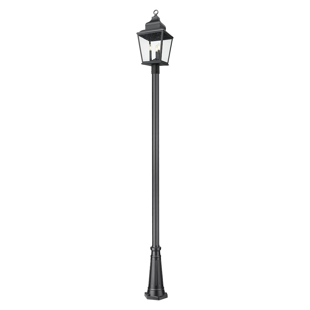 Z-Lite 3 Light Outdoor Post Mounted Fixture, Sand Black