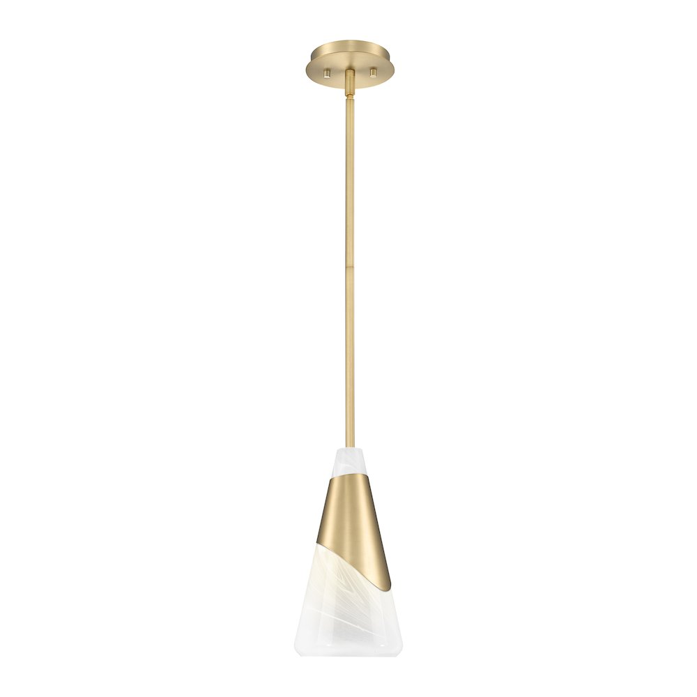 Z-Lite Aimie 1 Light Pendant, Modern Gold