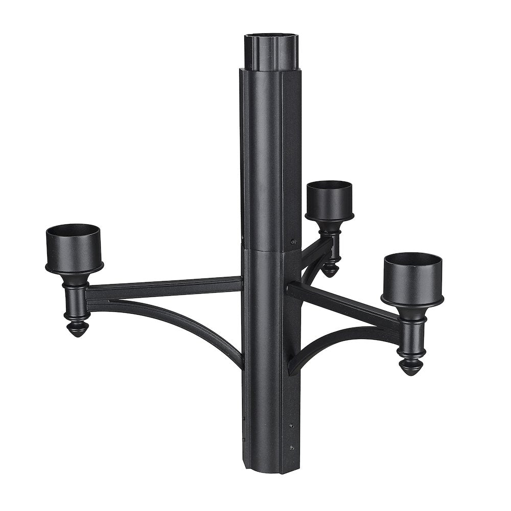 Z-Lite 4 Light Outdoor Posts + Hardware, Black Frame Finish