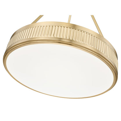 Z-Lite 3 Light Pendant, Modern Gold
