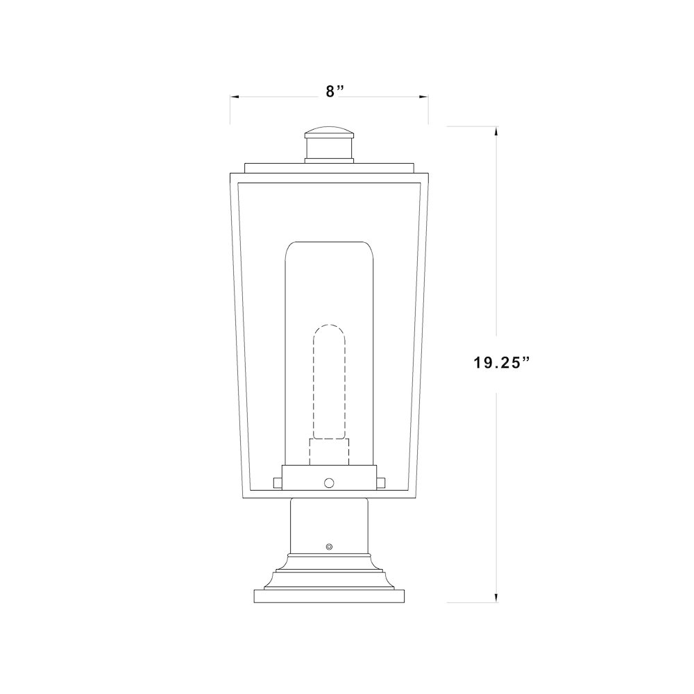 Z-Lite 1 Light Outdoor Pier Mounted Fixture