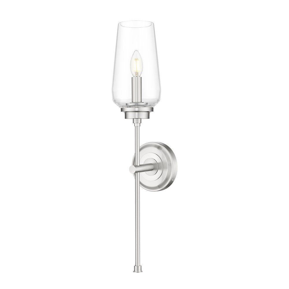 Z-Lite 1 Light Wall Sconce, Brushed Nickel
