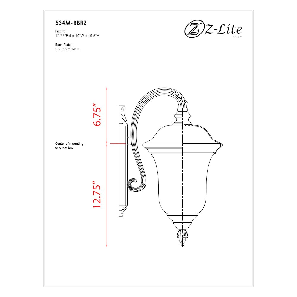Z-Lite 2 Light Outdoor Wall Light
