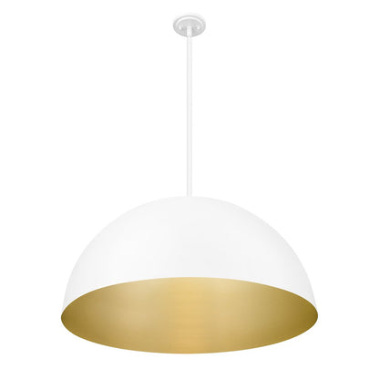 Z-Lite 3 Light Pendant, Matte White