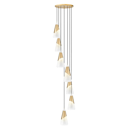 Z-Lite Aimie 7 Light Chandelier, Modern Gold