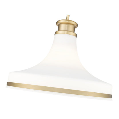 Z-Lite 1 Light Pendant, Modern Gold