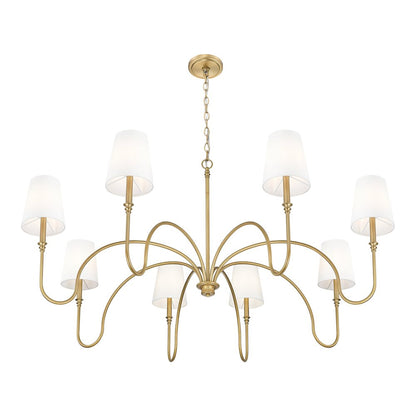Z-Lite 8 Light Chandelier, Rubbed Brass