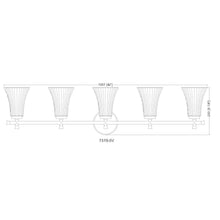 Z-Lite Belle 5 Light Vanity in Matte Black color, Steel frame