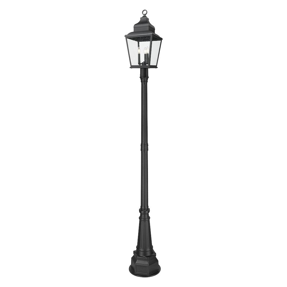Z-Lite 3 Light Outdoor Post Mounted Fixture, Sand Black