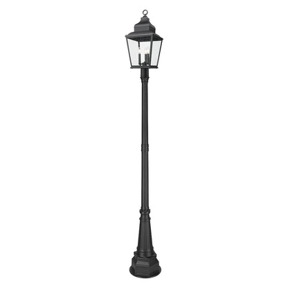 Z-Lite 3 Light Outdoor Post Mounted Fixture, Sand Black
