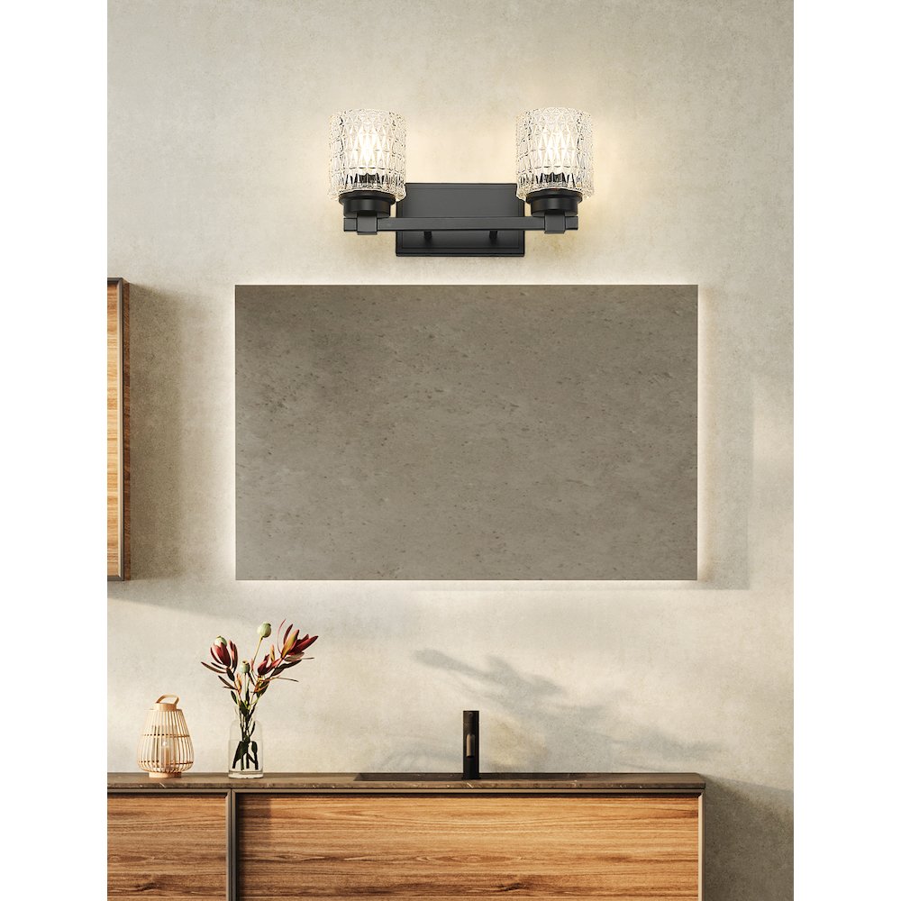 Z-Lite 2 Light Vanity, Matte Black