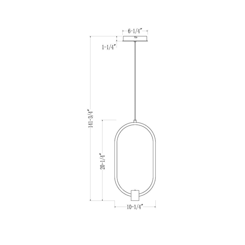 Z-Lite 1 Light Pendant, Matte Black