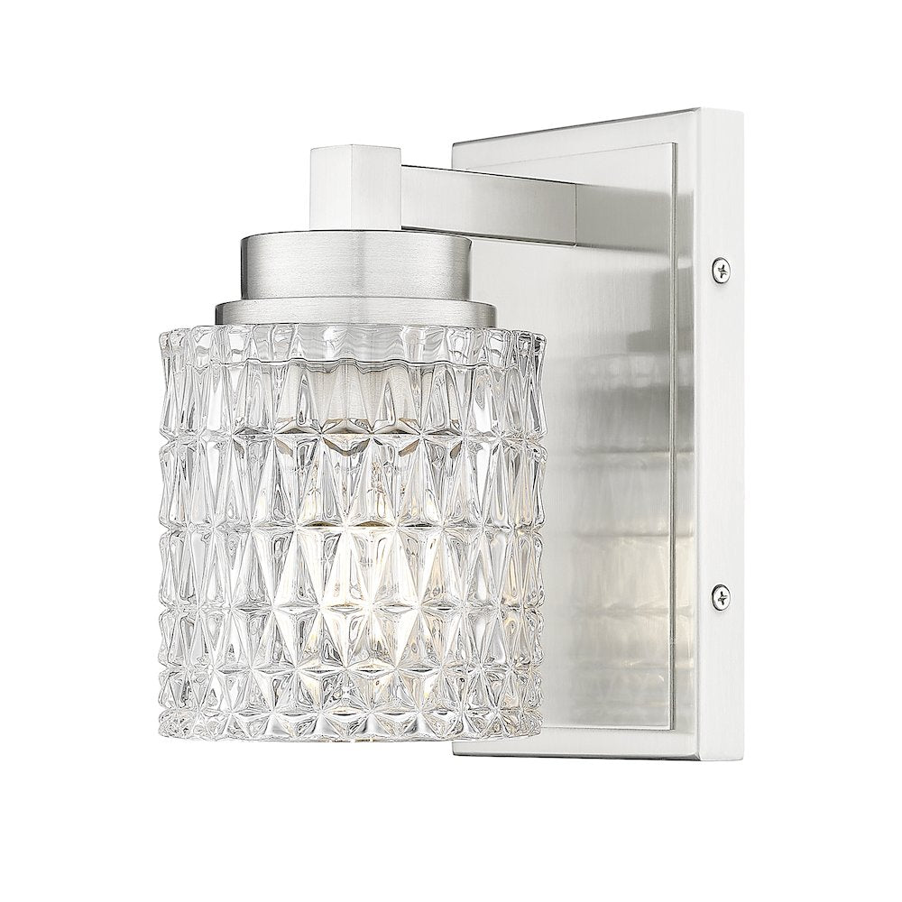 Z-Lite 1 Light Wall Sconce, Brushed Nickel