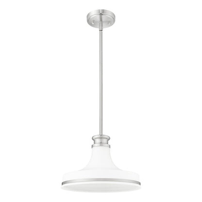 Z-Lite 1 Light Pendant, Brushed Nickel