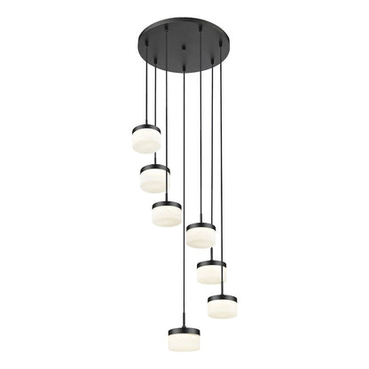 Z-Lite 7 Light Chandelier, Matte Black