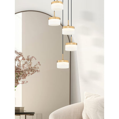 Z-Lite 5 Light Chandelier, Modern Gold