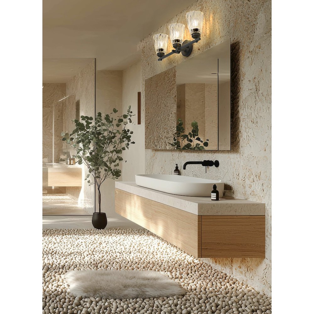 Z-Lite 3 Light Vanity, Matte Black
