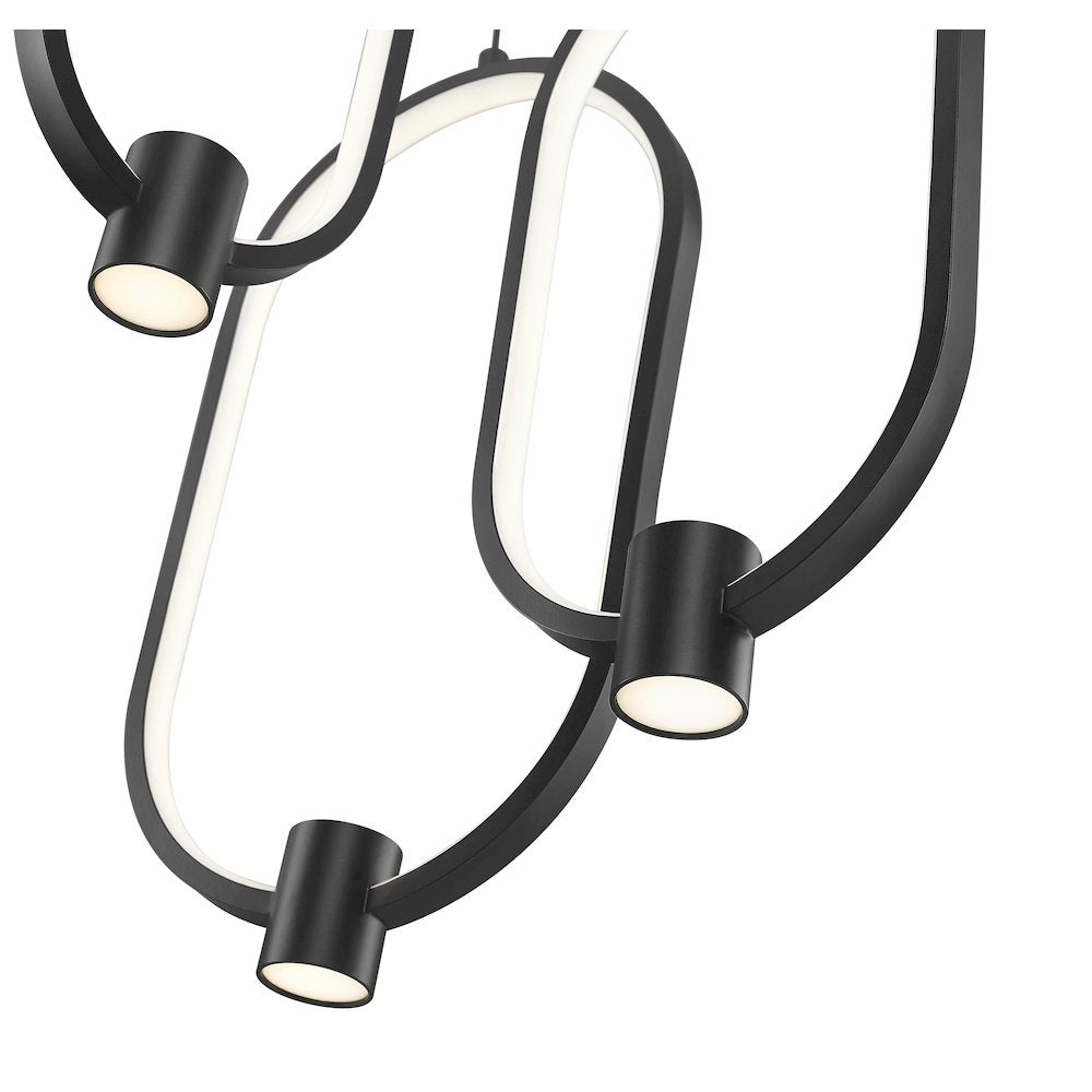 Z-Lite 3 Light Chandelier, Matte Black
