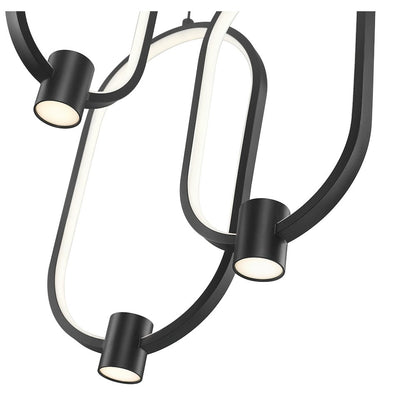 Z-Lite 3 Light Chandelier, Matte Black