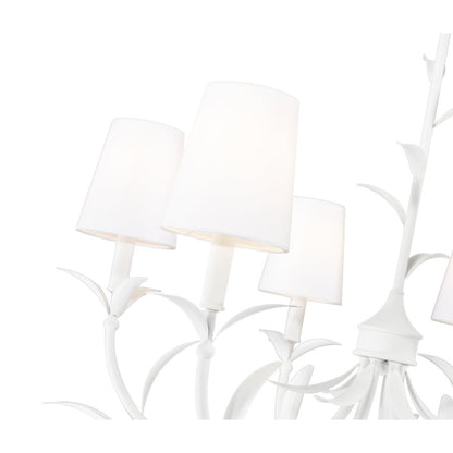 Z-Lite 6 Light Chandelier, Textured White