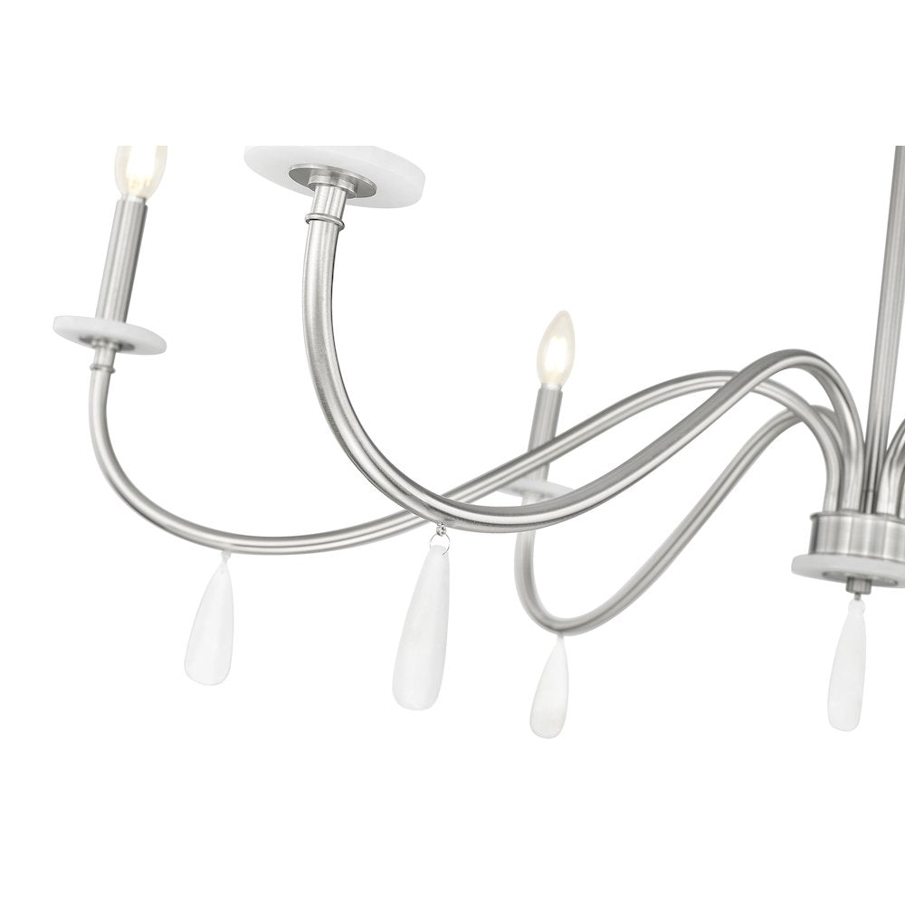 Z-Lite 6 Light Chandelier, Brushed Nickel