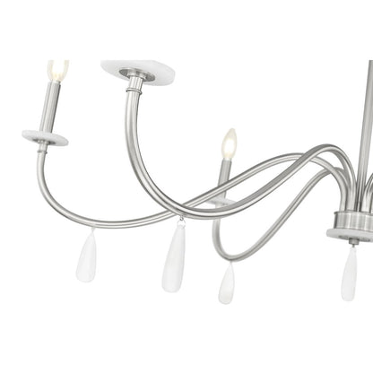 Z-Lite 6 Light Chandelier, Brushed Nickel