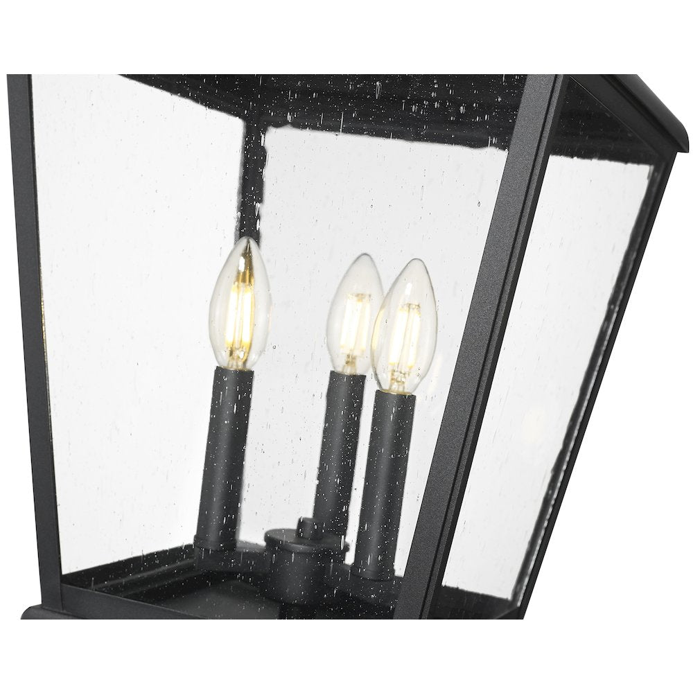 Z-Lite 3 Light Outdoor Post Mounted Fixture, Sand Black