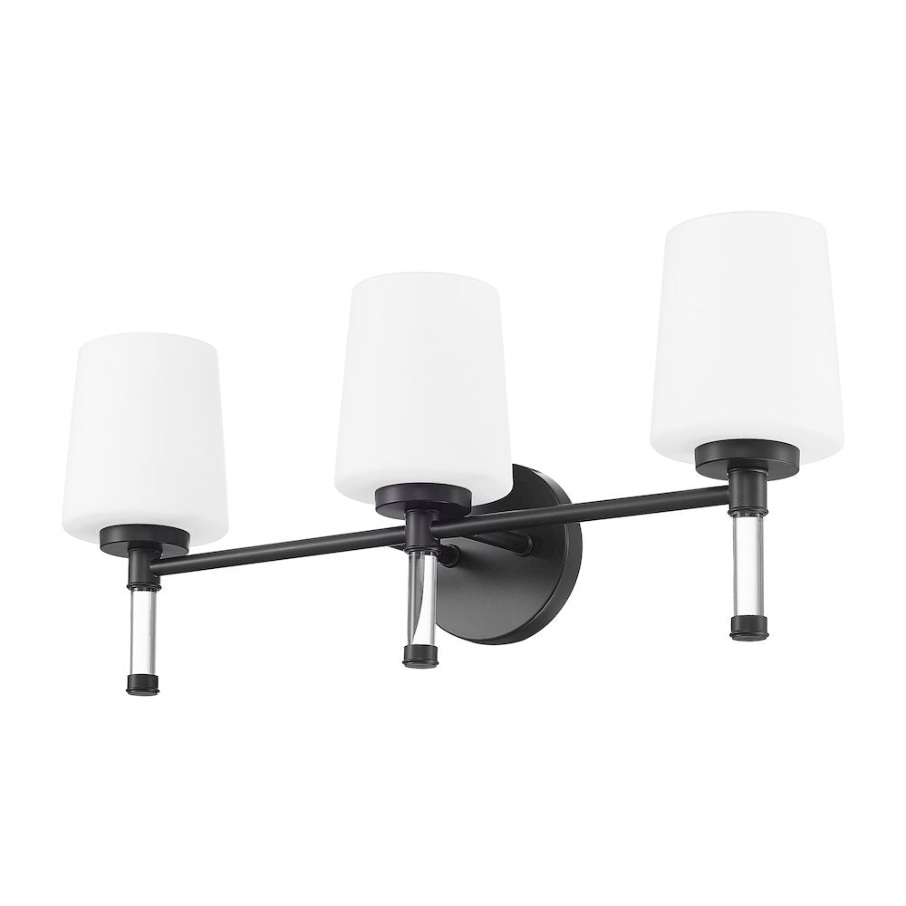 Z-Lite 3 Light Vanity, Matte Black