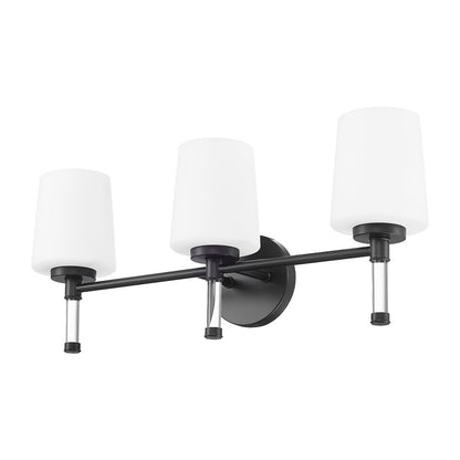 Z-Lite 3 Light Vanity, Matte Black