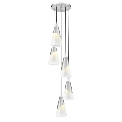 Z-Lite Aimie 5 Light Chandelier, Brushed Nickel