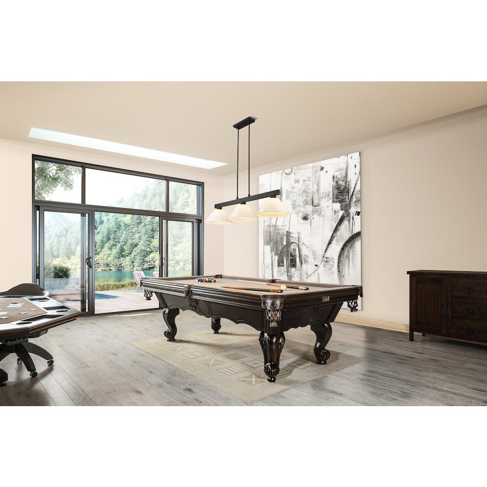 Z-Lite Cobalt 3 Light Billiard, Steel Frame, White Shade Color