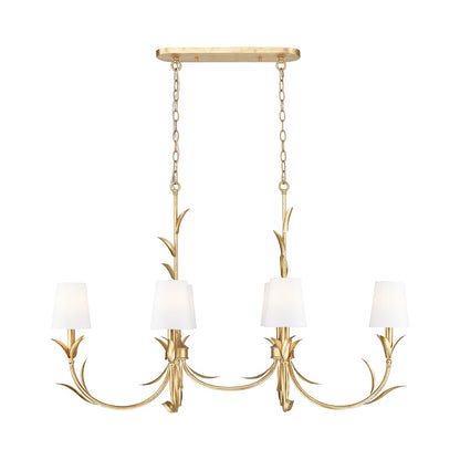 Z-Lite 6 Light Linear Chandelier, Gold Leaf