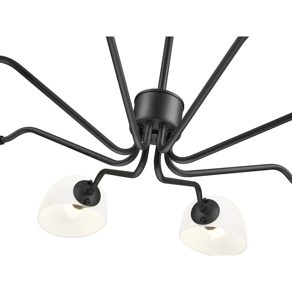 Z-Lite 8 Light Chandelier, Matte Black