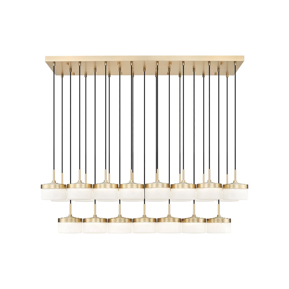 Z-Lite 23 Light Linear Chandelier, Modern Gold