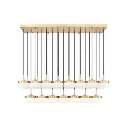 Z-Lite 23 Light Linear Chandelier, Modern Gold