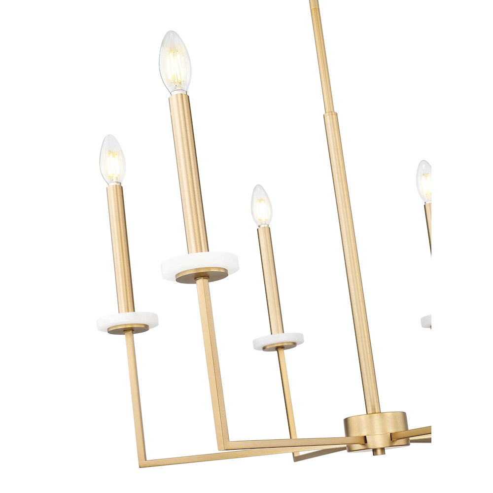 Z-Lite 6 Light Chandelier, Mordern Gold