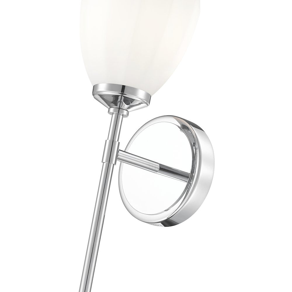 Z-Lite Oren 1 Light Wall Sconce in Chrome  color, Steel frame