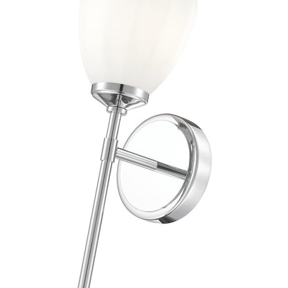 Z-Lite Oren 1 Light Wall Sconce in Chrome  color, Steel frame