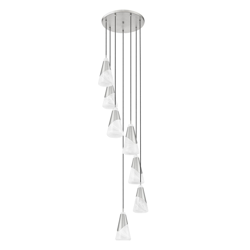 Z-Lite Aimie 7 Light Chandelier, Brushed Nickel