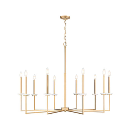 Z-Lite 10 Light Chandelier, Mordern Gold