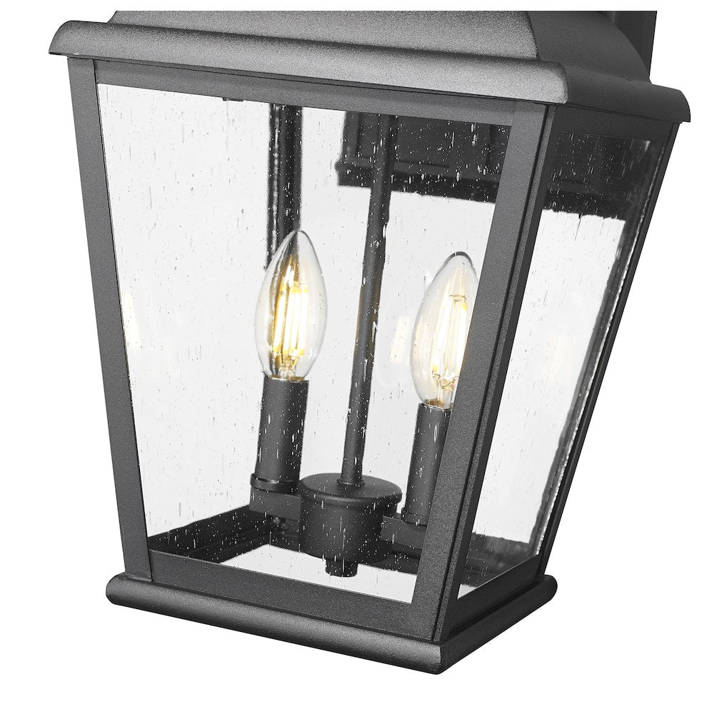 Z-Lite 2 Light Outdoor Wall Light, Sand Black
