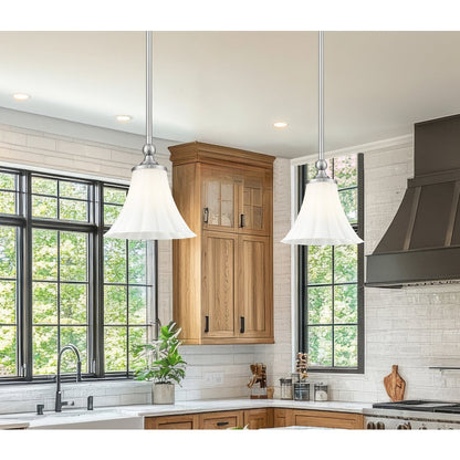 Z-Lite 1 Light Pendant, Brushed Nickel